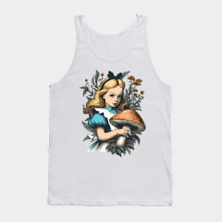 Alice in Wonderland Art - Vintage Botanical Wonderland Decor Tank Top